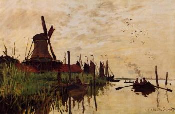 Claude Oscar Monet : Windmill at Zaandam